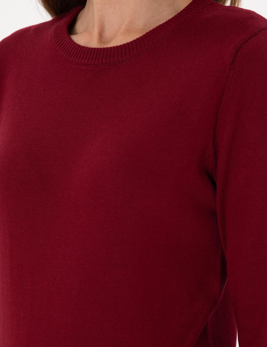 Bordo Slim Fit Basic Kazak