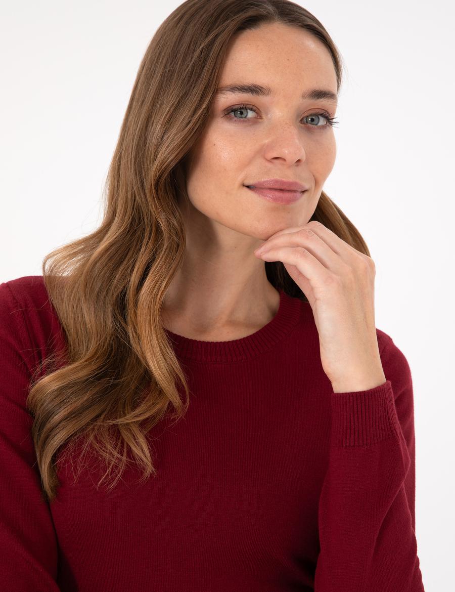 Bordo Slim Fit Basic Kazak