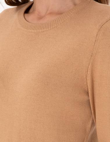 Camel Slim Fit Basic Kazak