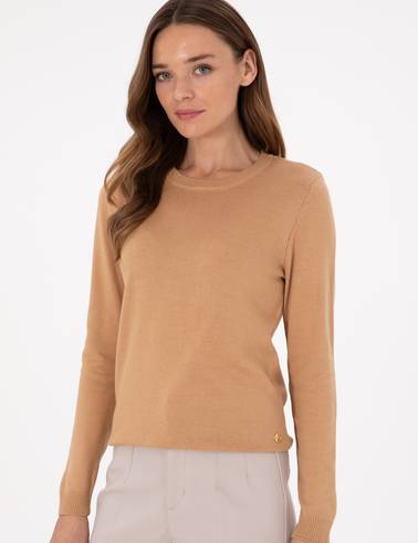 Camel Slim Fit Basic Kazak