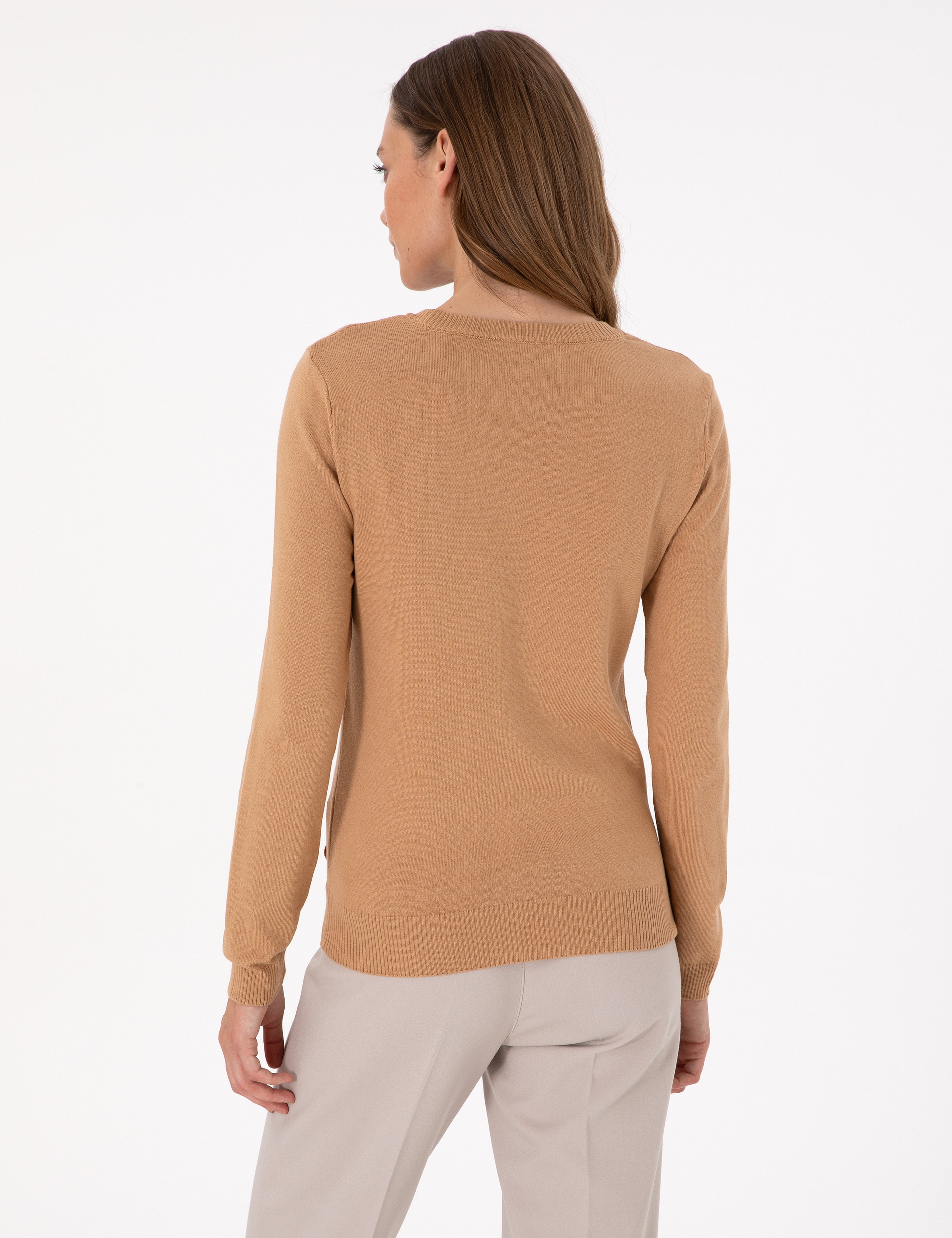 Camel Slim Fit Basic Kazak