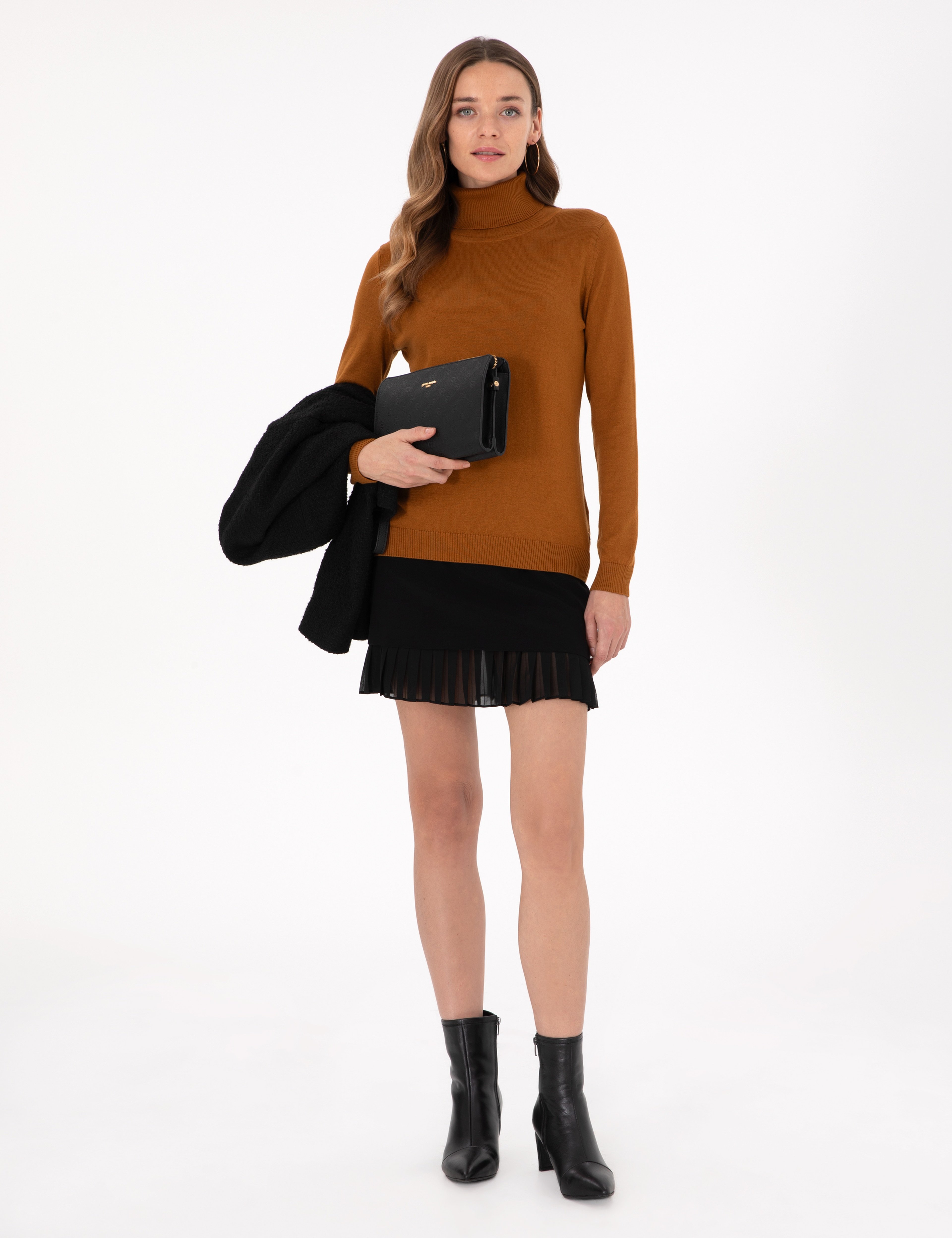 Coconut Slim Fit Balıkçı Yaka Basic Kazak