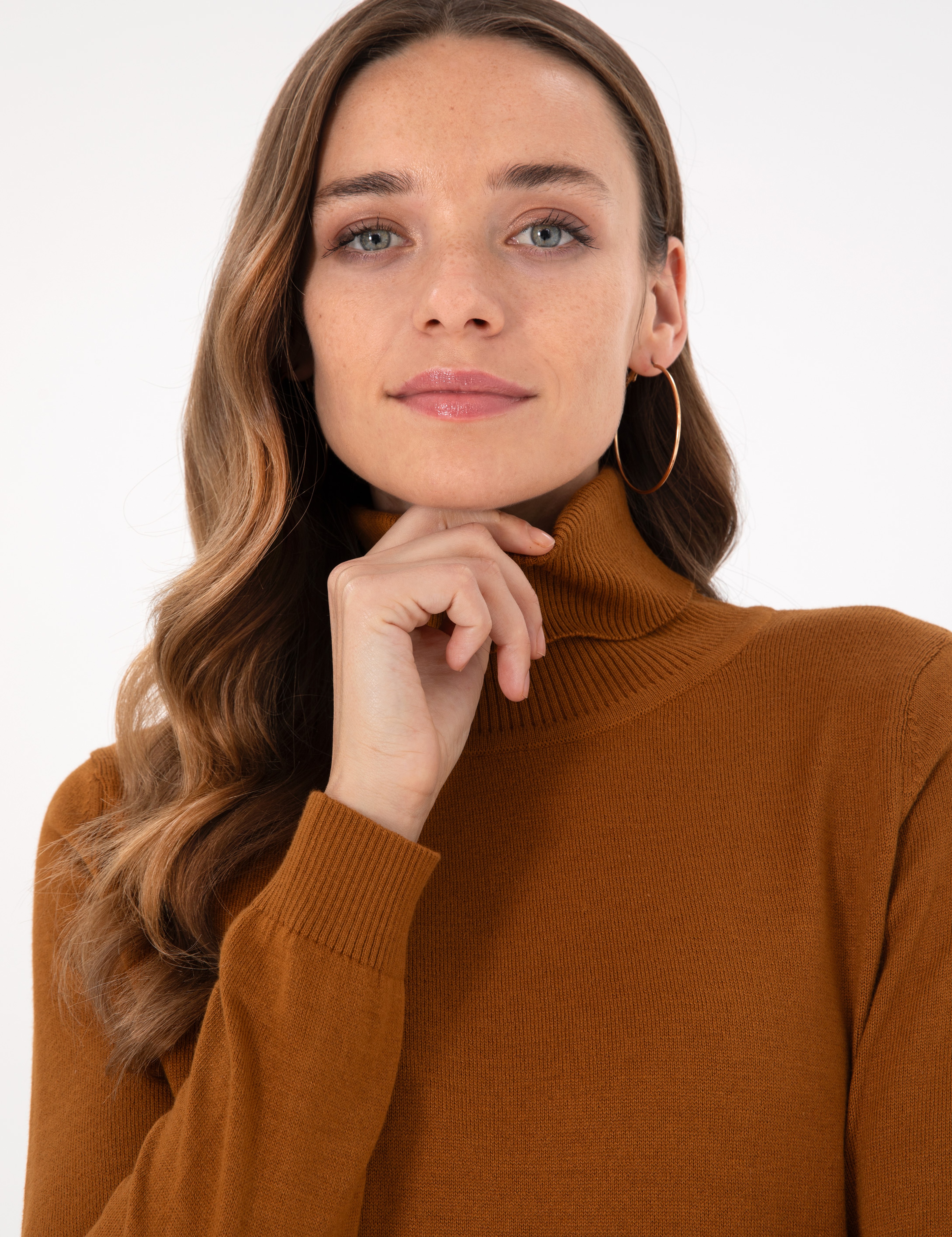 Coconut Slim Fit Balıkçı Yaka Basic Kazak - Image 2
