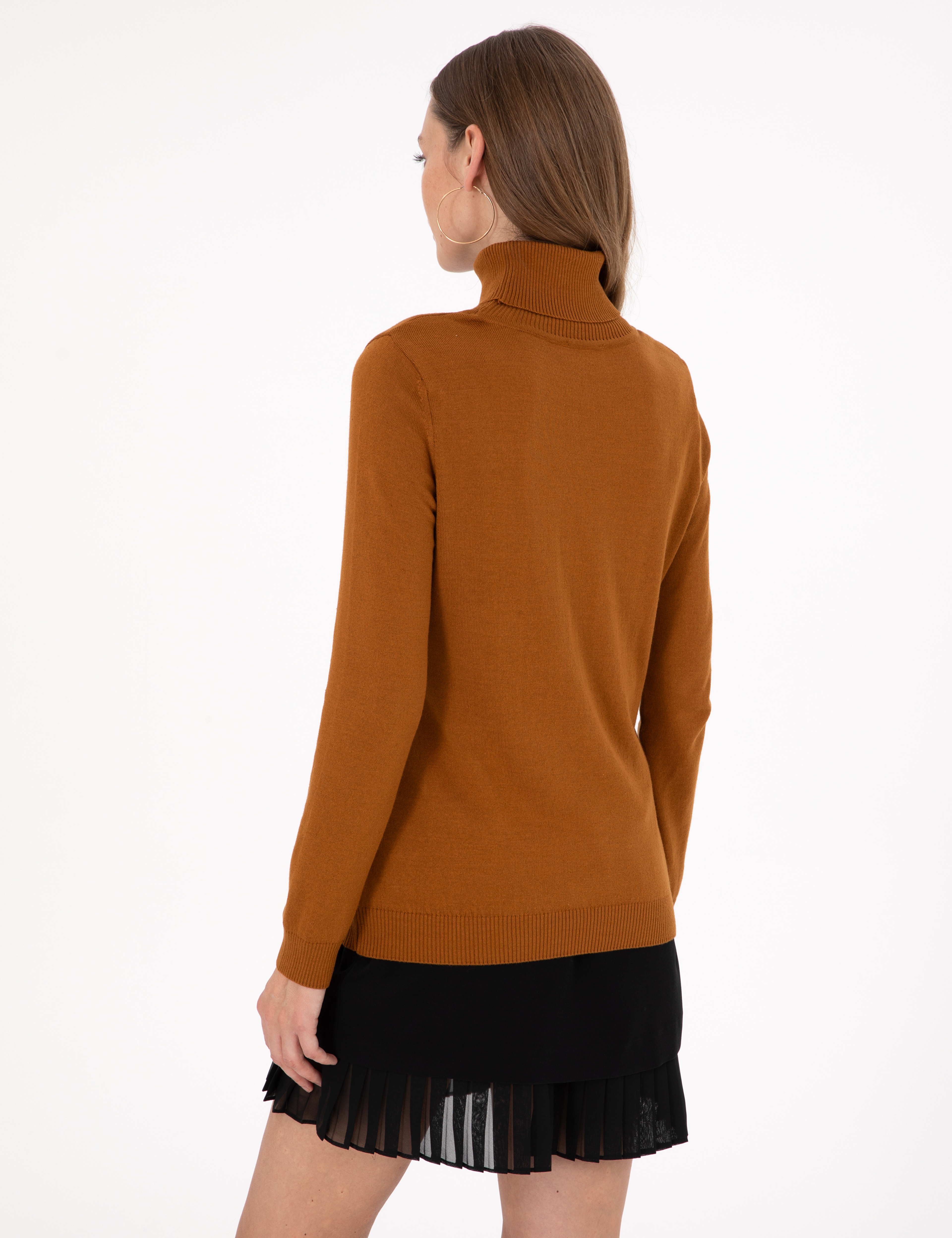 Coconut Slim Fit Balıkçı Yaka Basic Kazak - Image 5