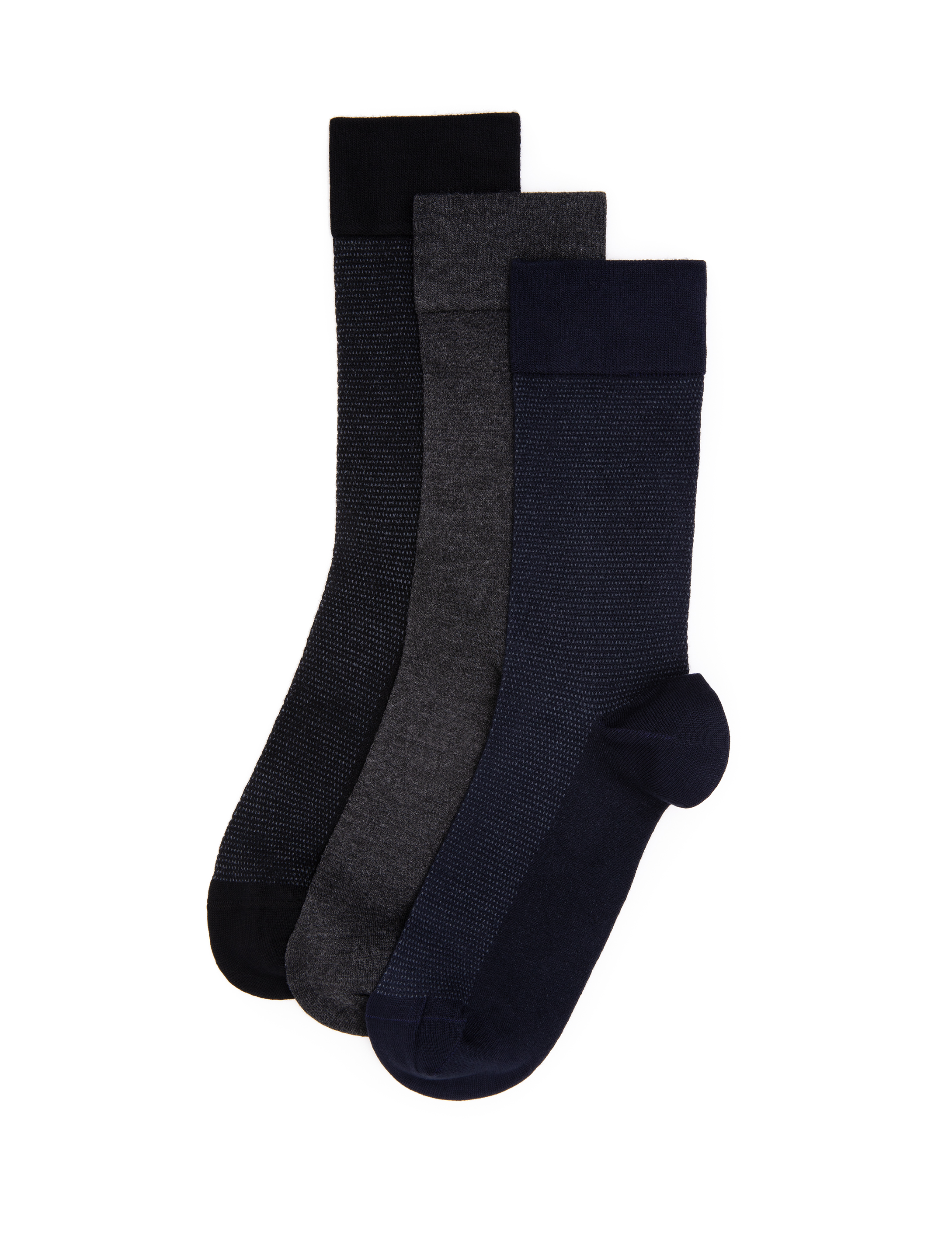 Erkek Bambu Karışımlı 3'lü Paket Lacivert Soket Basic Çorap