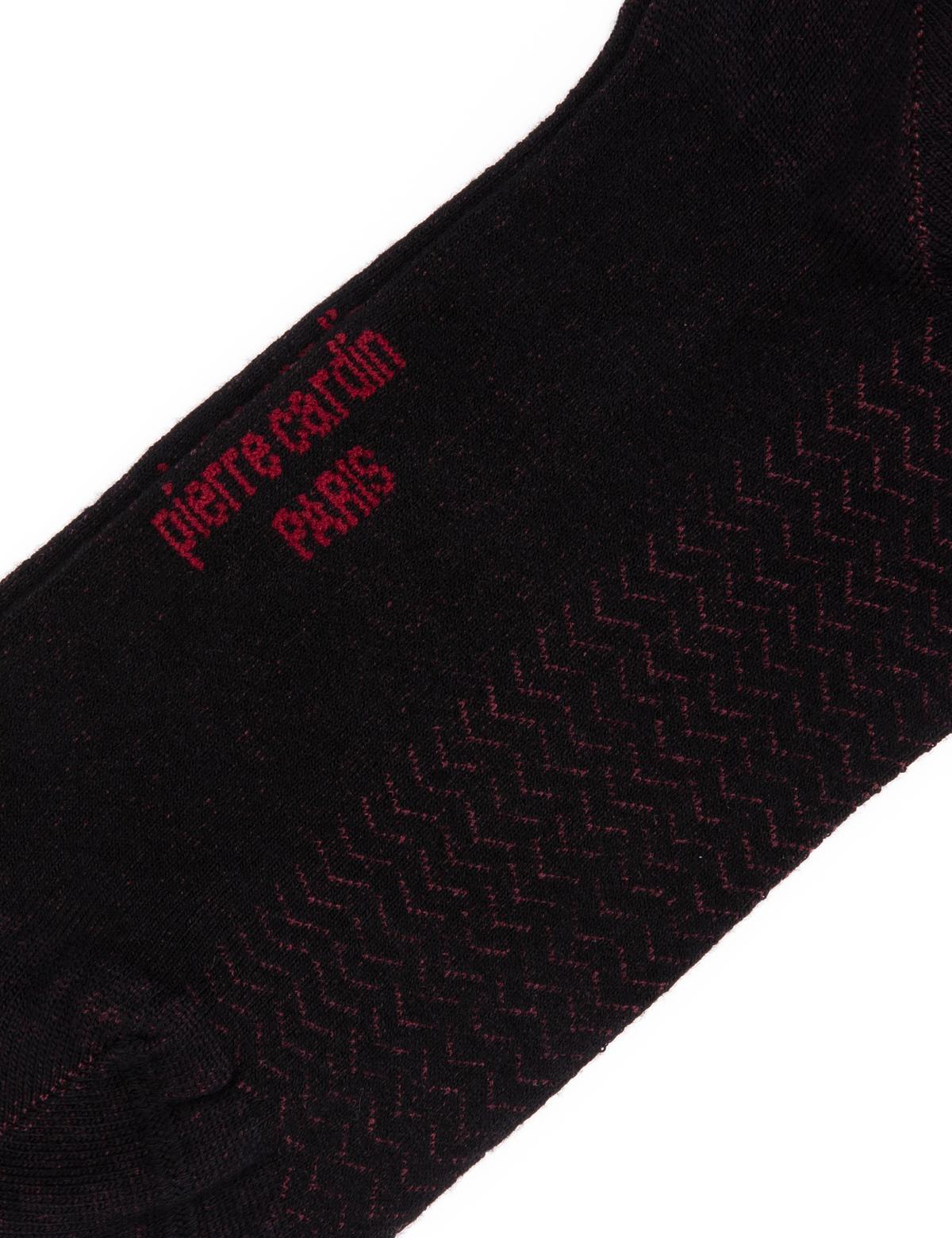 Erkek Bambu Karışımlı Bordo Soket Desenli Çorap - 50304462006