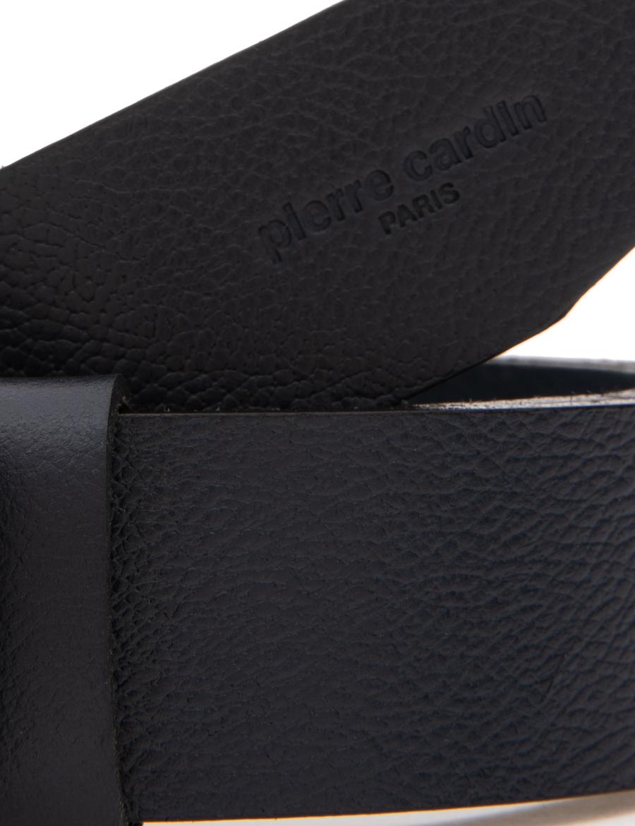 Lacivert %100 Deri Denim Kemer