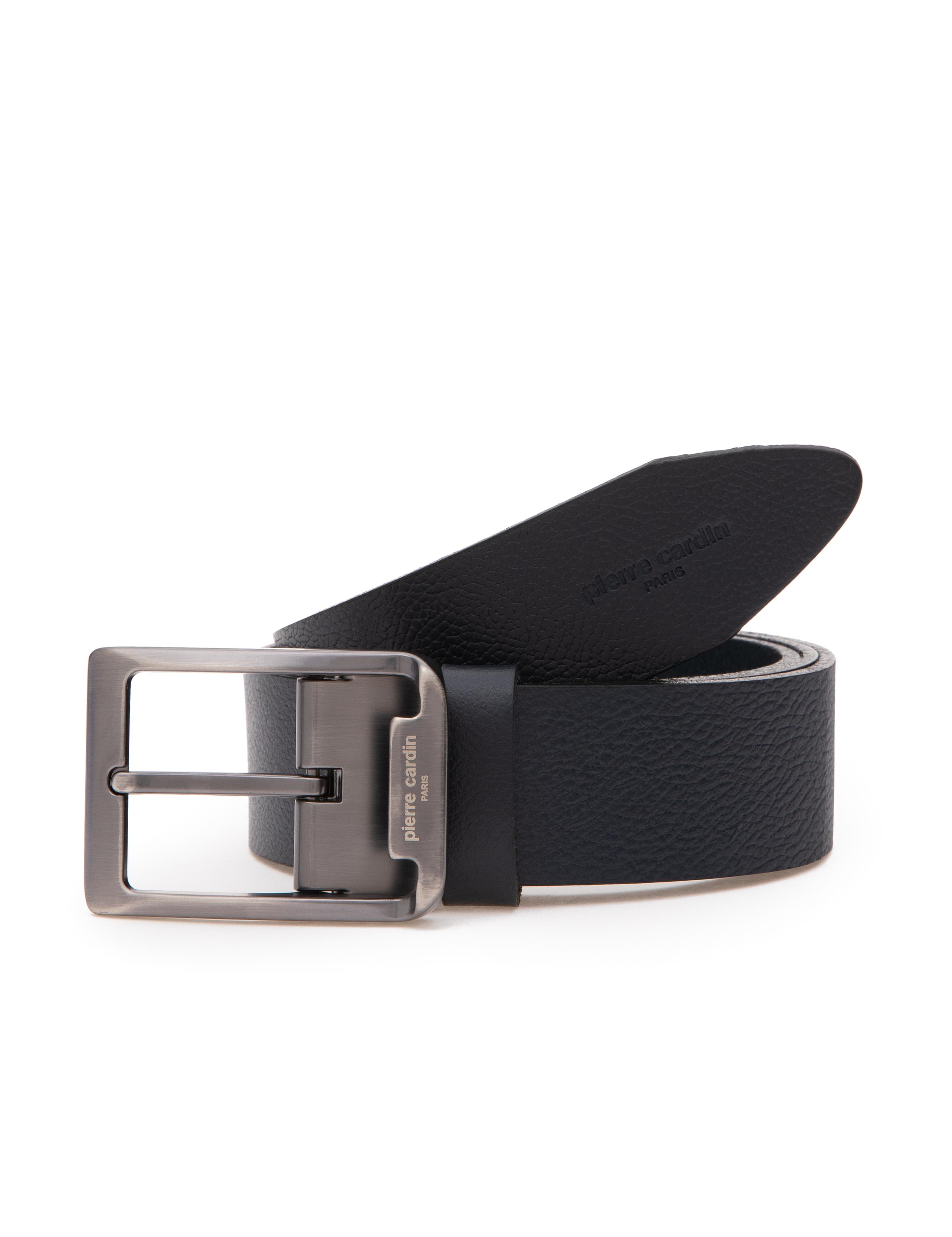 Lacivert %100 Deri Denim Kemer