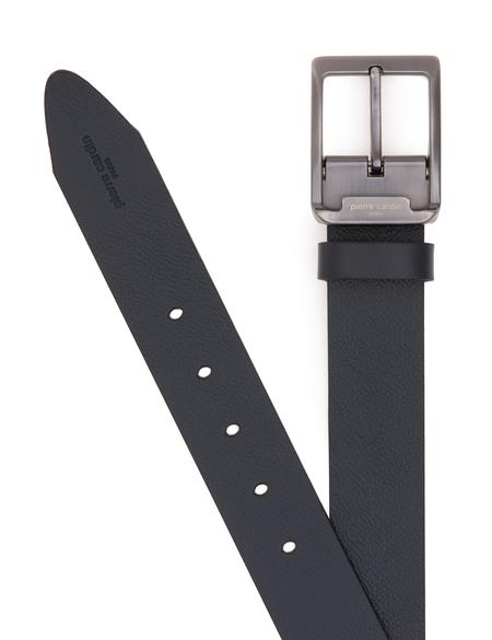 Lacivert %100 Deri Denim Kemer - 50305128011