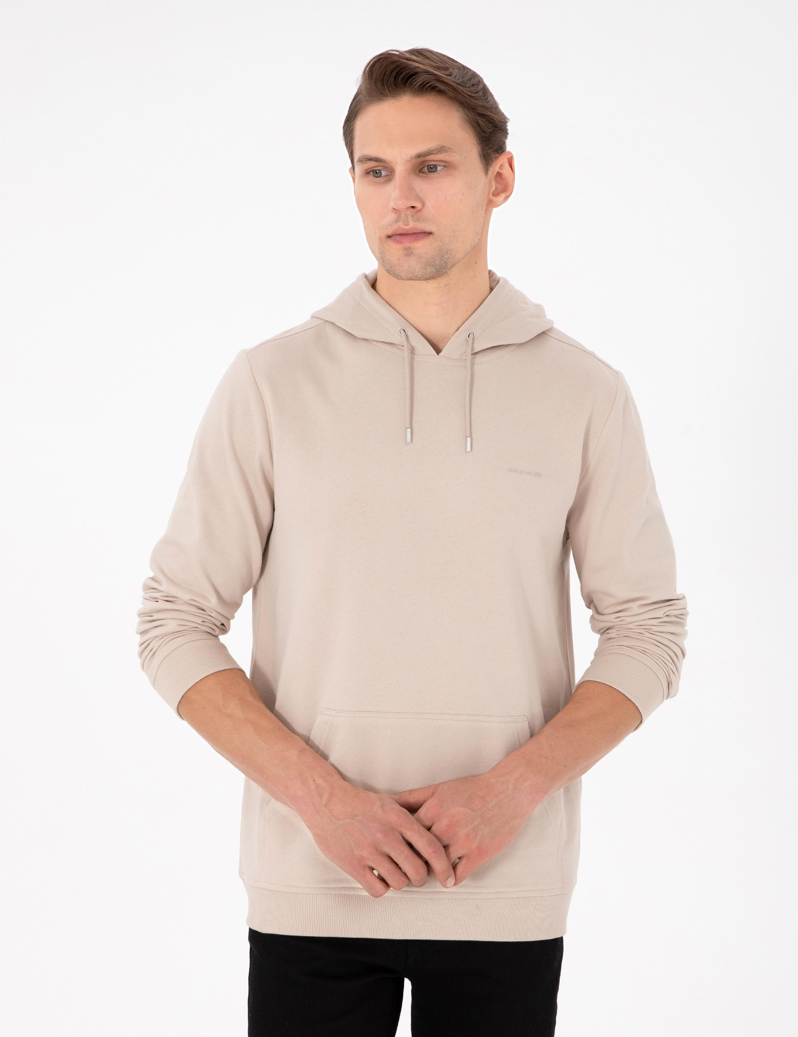 Taş Regular Fit Kapüşonlu İçi Polarlı Sweatshirt
