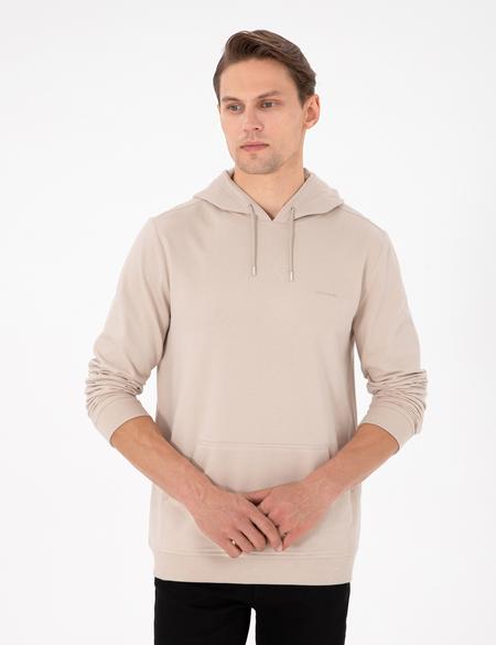 Taş Regular Fit Kapüşonlu İçi Polarlı Sweatshirt - 50298987036