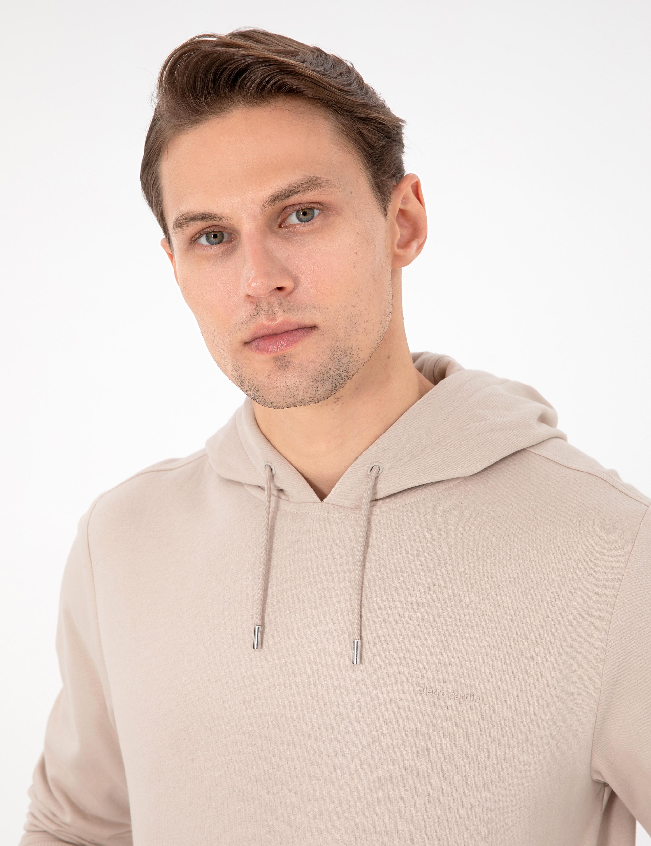 Taş Regular Fit Kapüşonlu İçi Polarlı Sweatshirt