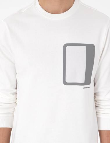 Ekru Regular Fit Bisiklet Yaka Sweatshirt