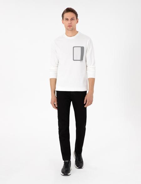 Ekru Regular Fit Bisiklet Yaka Sweatshirt - 50298970036