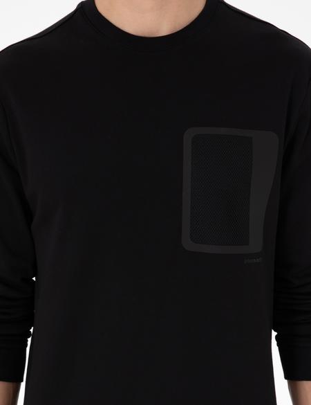 Siyah Regular Fit Bisiklet Yaka Sweatshirt - 50298970018