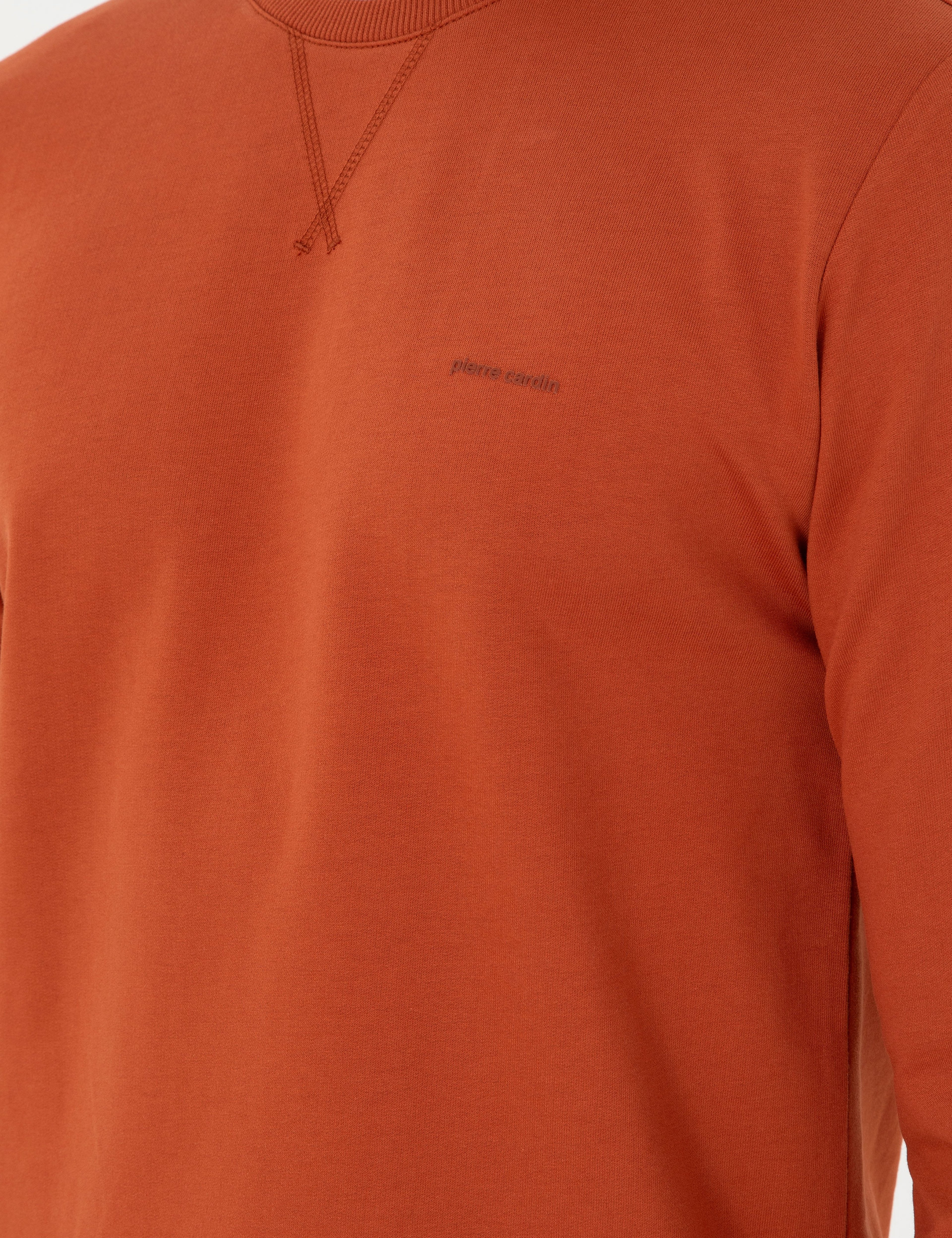 Kiremit Regular Fit Bisiklet Yaka Basic Sweatshirt - Image 7