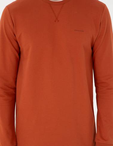 Kiremit Regular Fit Bisiklet Yaka Basic Sweatshirt