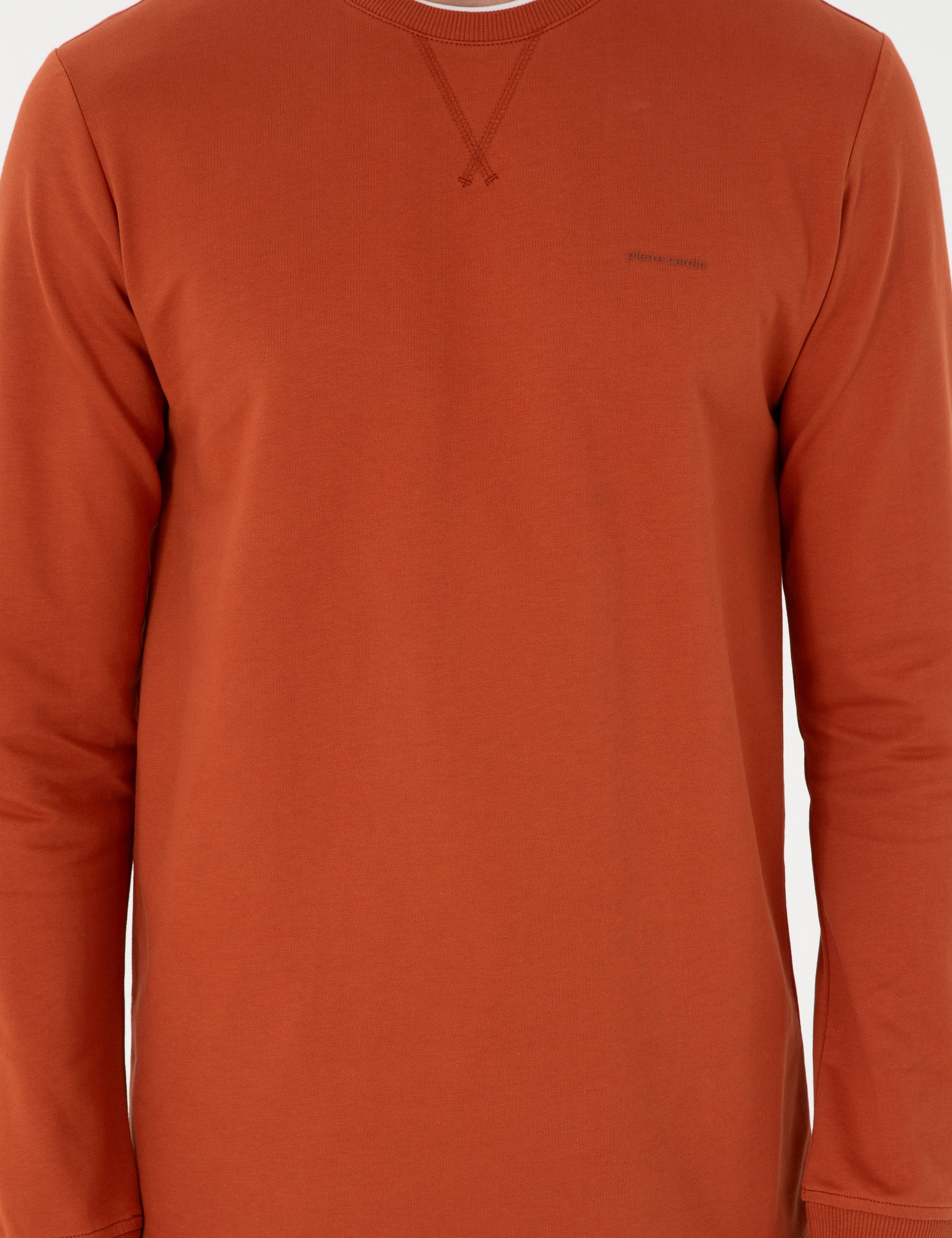 Kiremit Regular Fit Bisiklet Yaka Basic Sweatshirt - Image 6