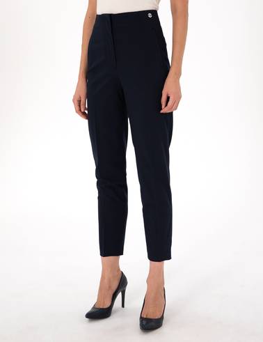 Lacivert Carrot Fit Kumaş Pantolon