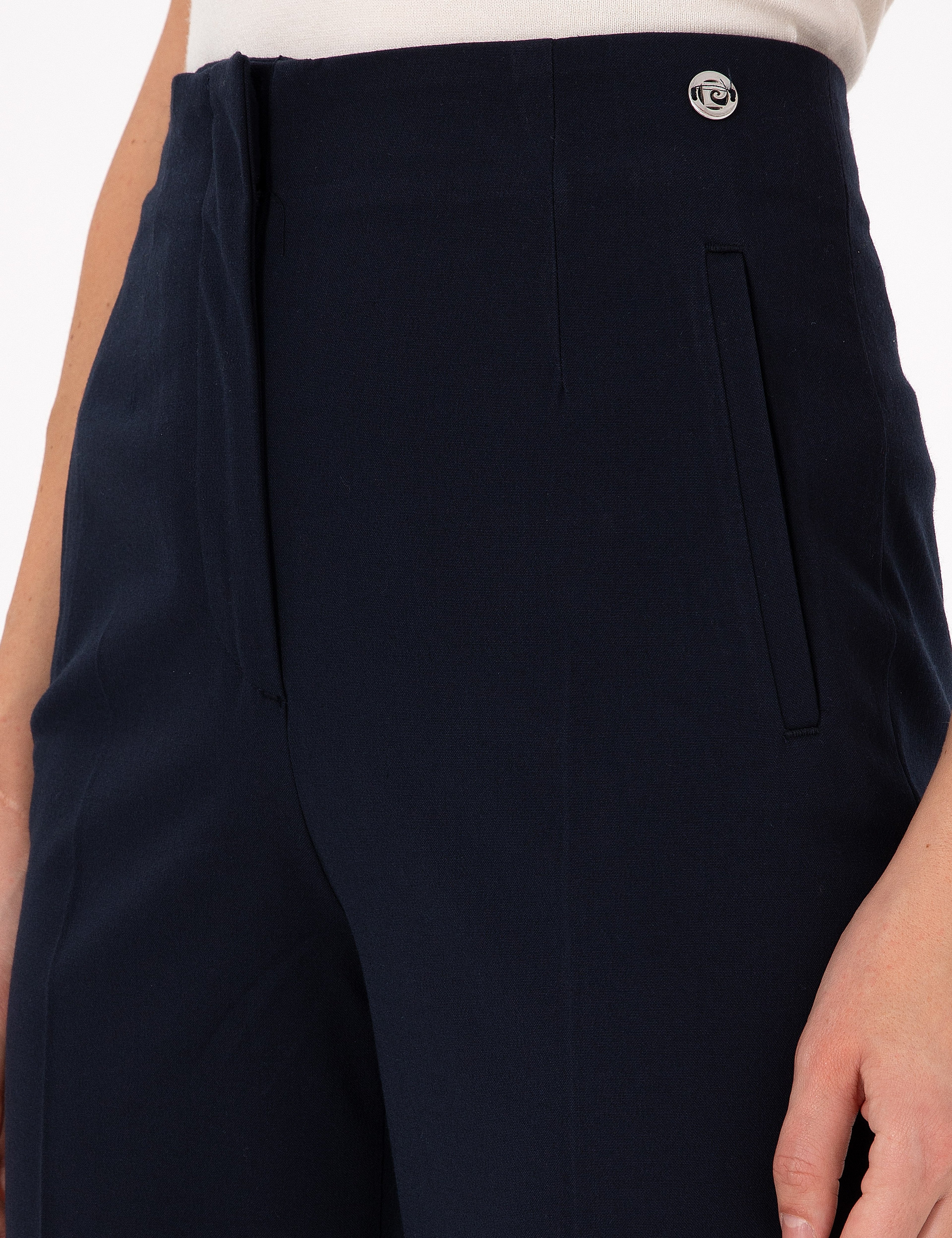 Lacivert Carrot Fit Kumaş Pantolon