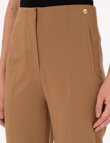 Bej Carrot Fit Kumaş Pantolon