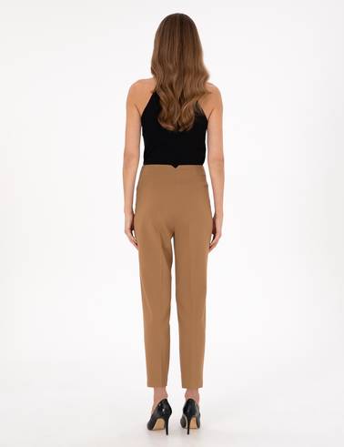 Bej Carrot Fit Kumaş Pantolon