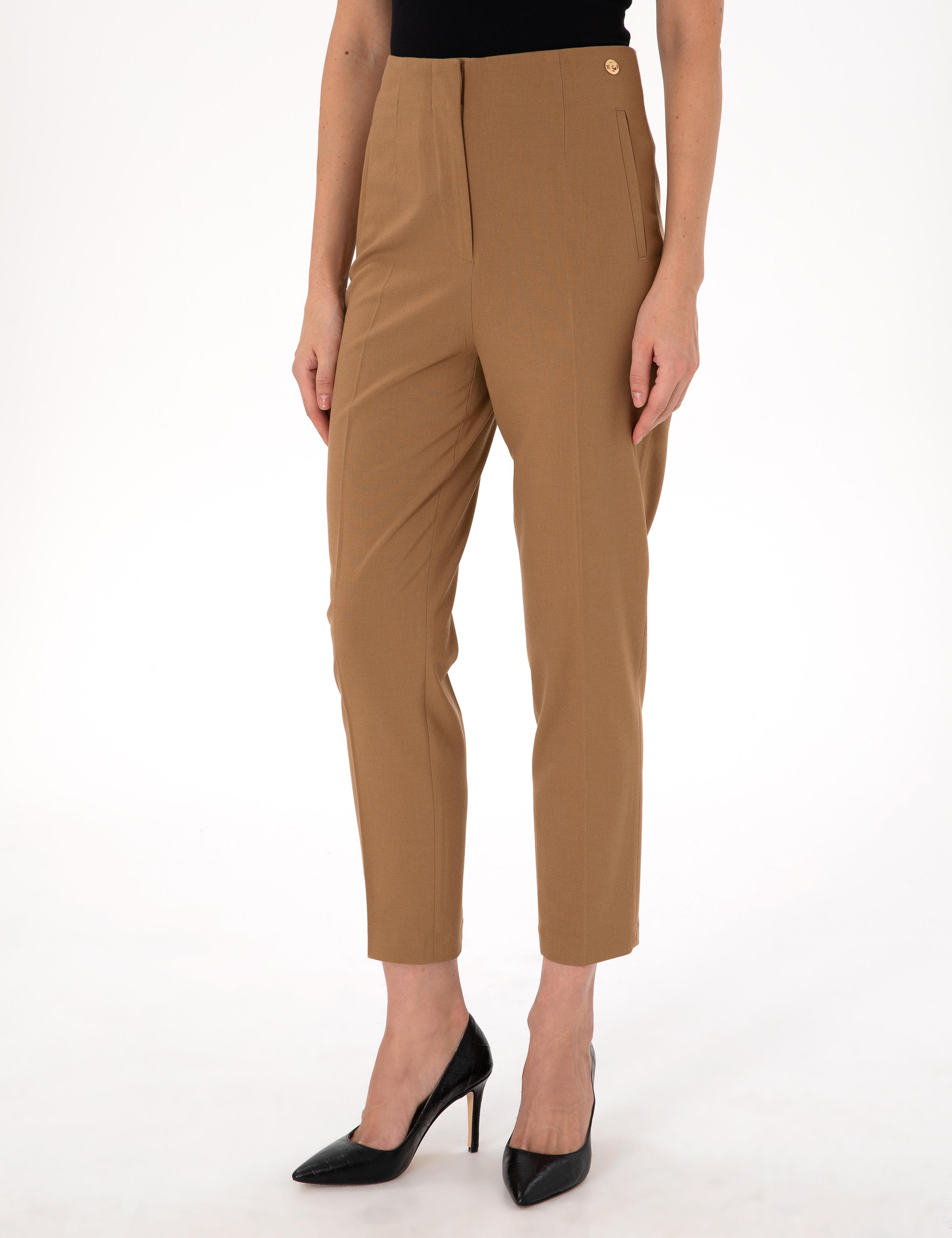 Bej Carrot Fit Kumaş Pantolon