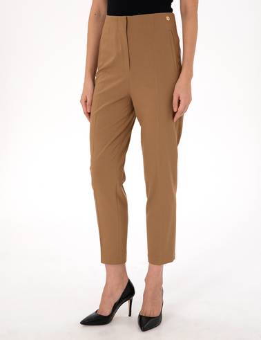 Bej Carrot Fit Kumaş Pantolon