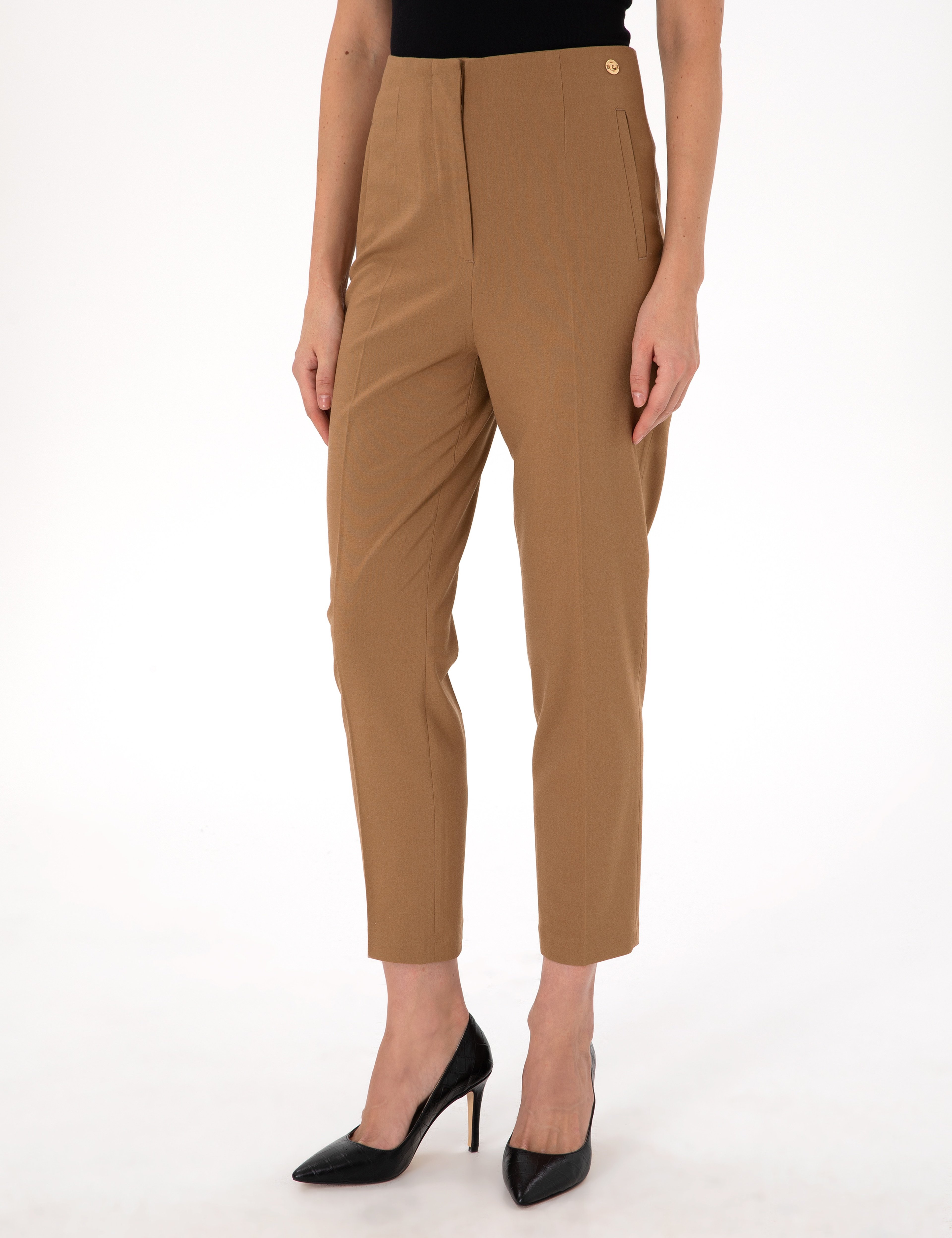 Bej Carrot Fit Kumaş Pantolon