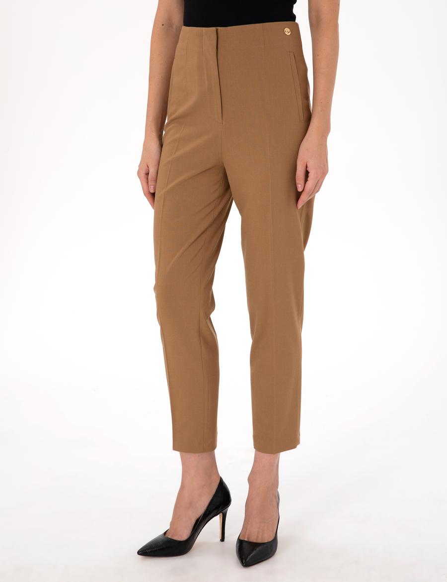 Bej Carrot Fit Kumaş Pantolon