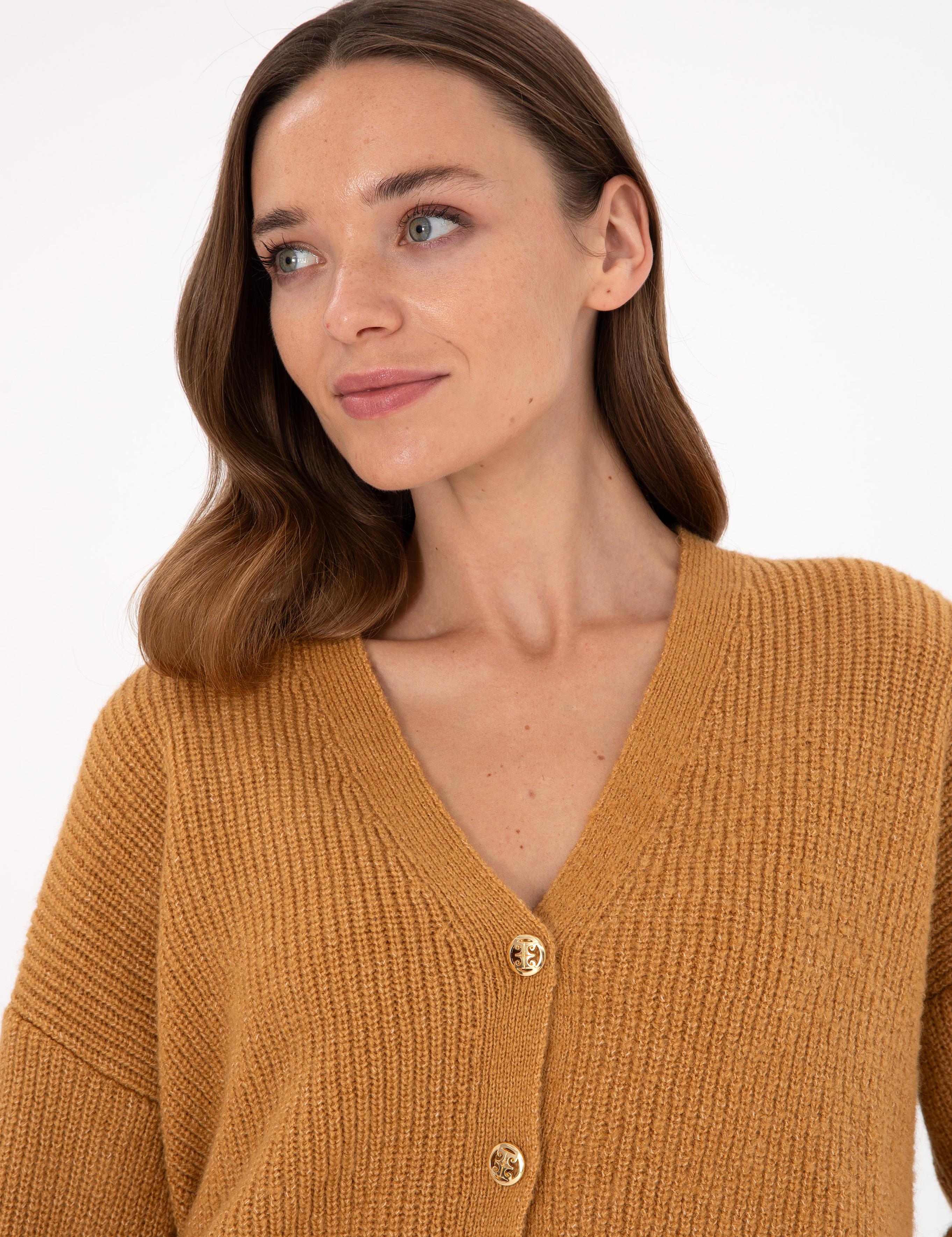 Camel Comfort Fit Triko Hırka