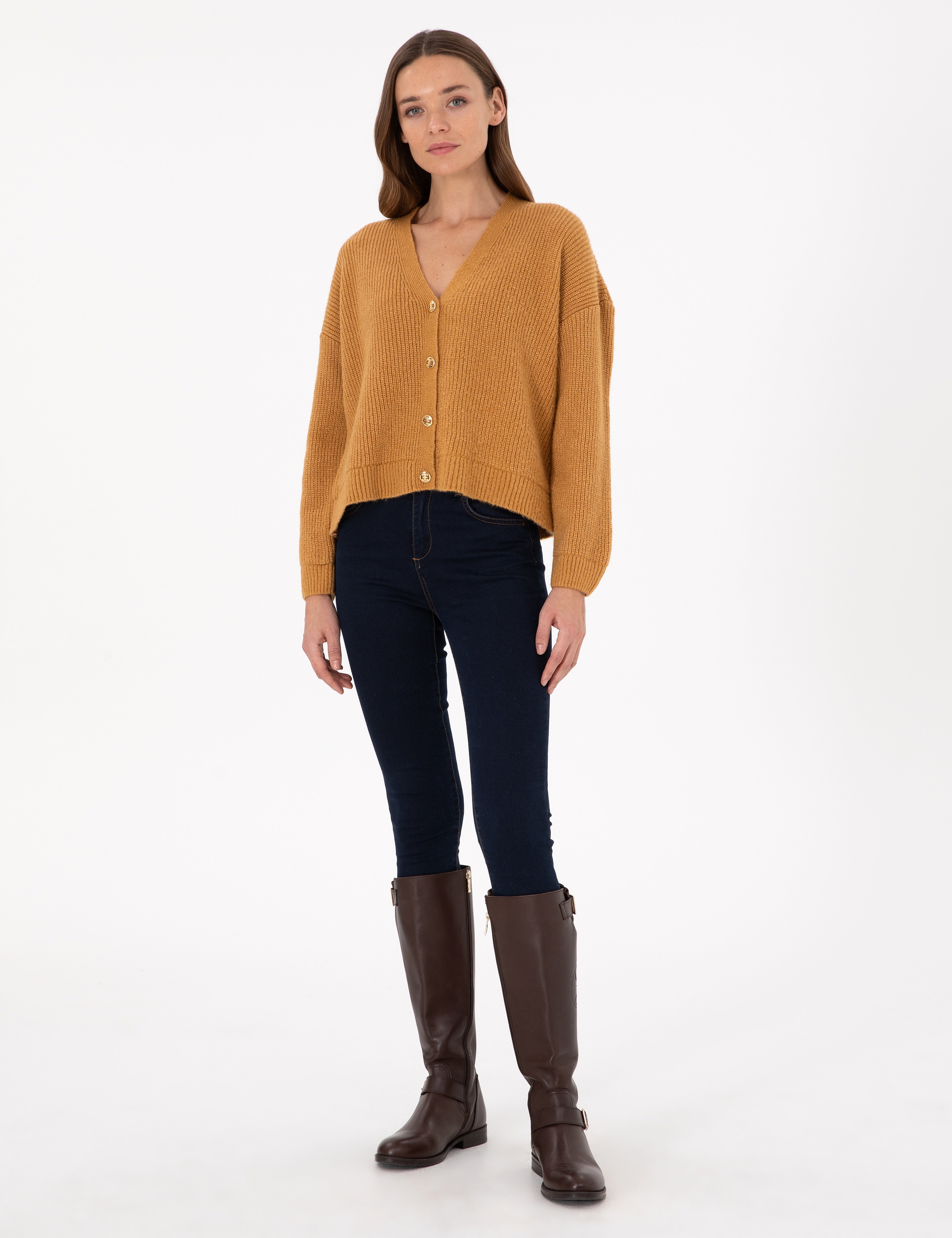 Camel Comfort Fit Triko Hırka - Image 4