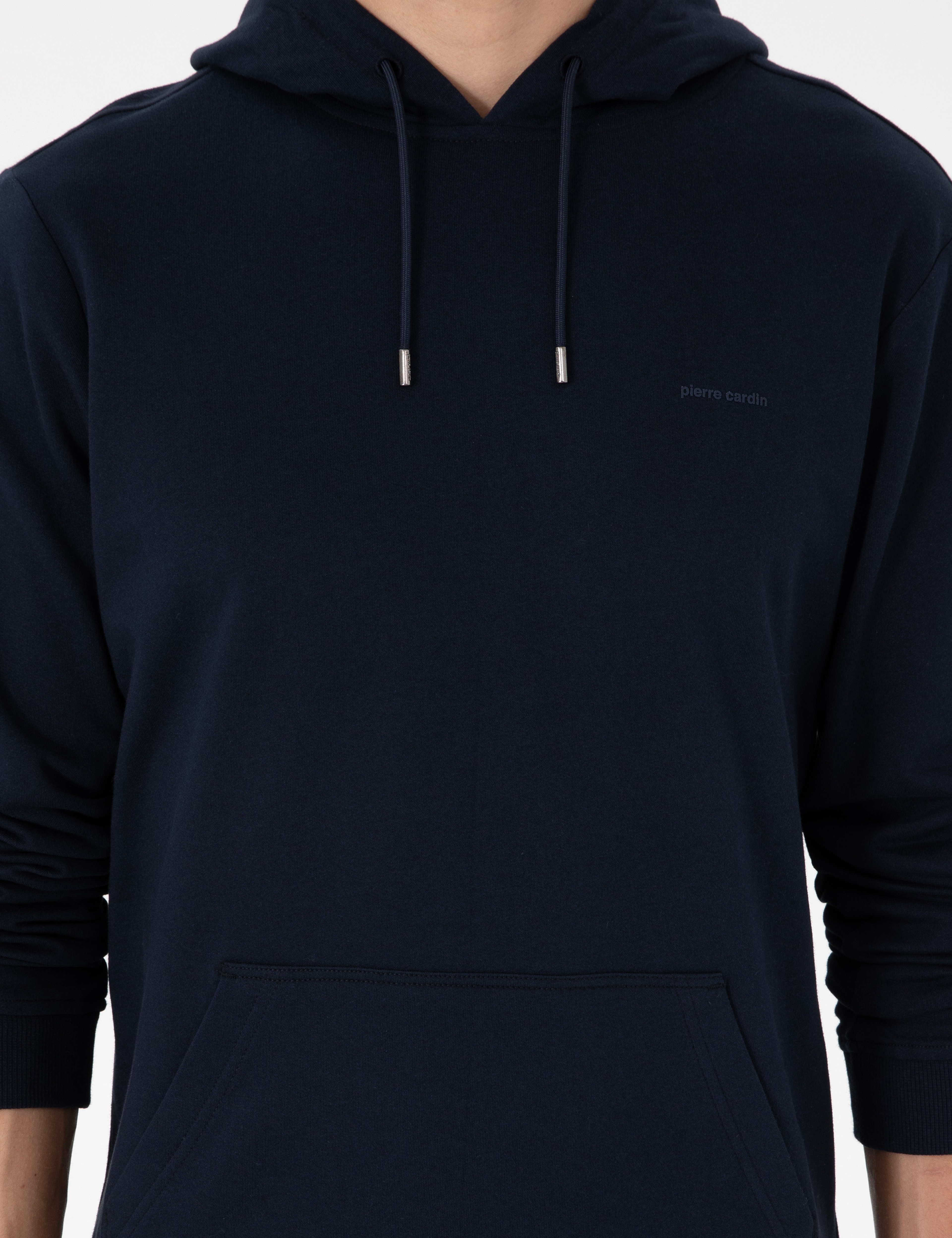 Lacivert Regular Fit Kapüşonlu İçi Polarlı Sweatshirt - Image 6