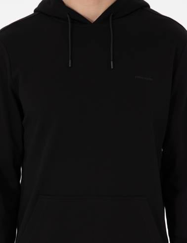 Siyah Regular Fit Kapüşonlu Sweatshirt