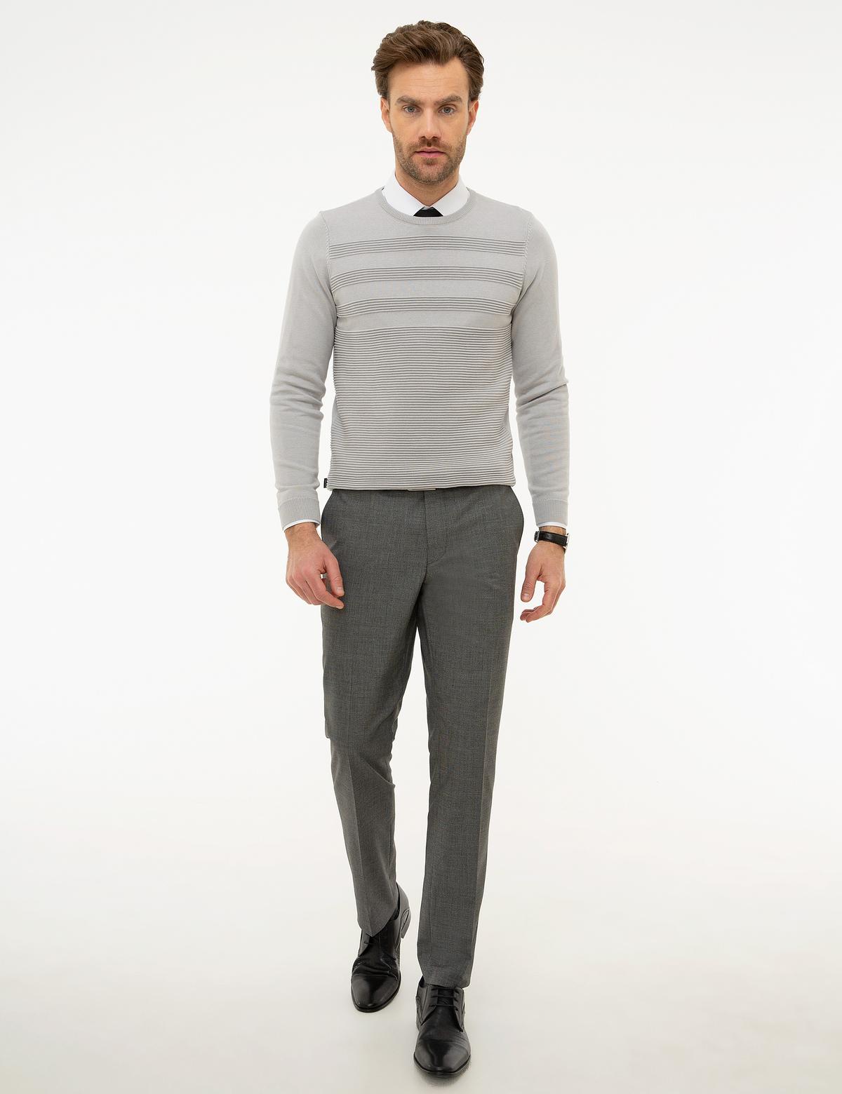 Taş Slim Fit Triko Kazak - 50226536025