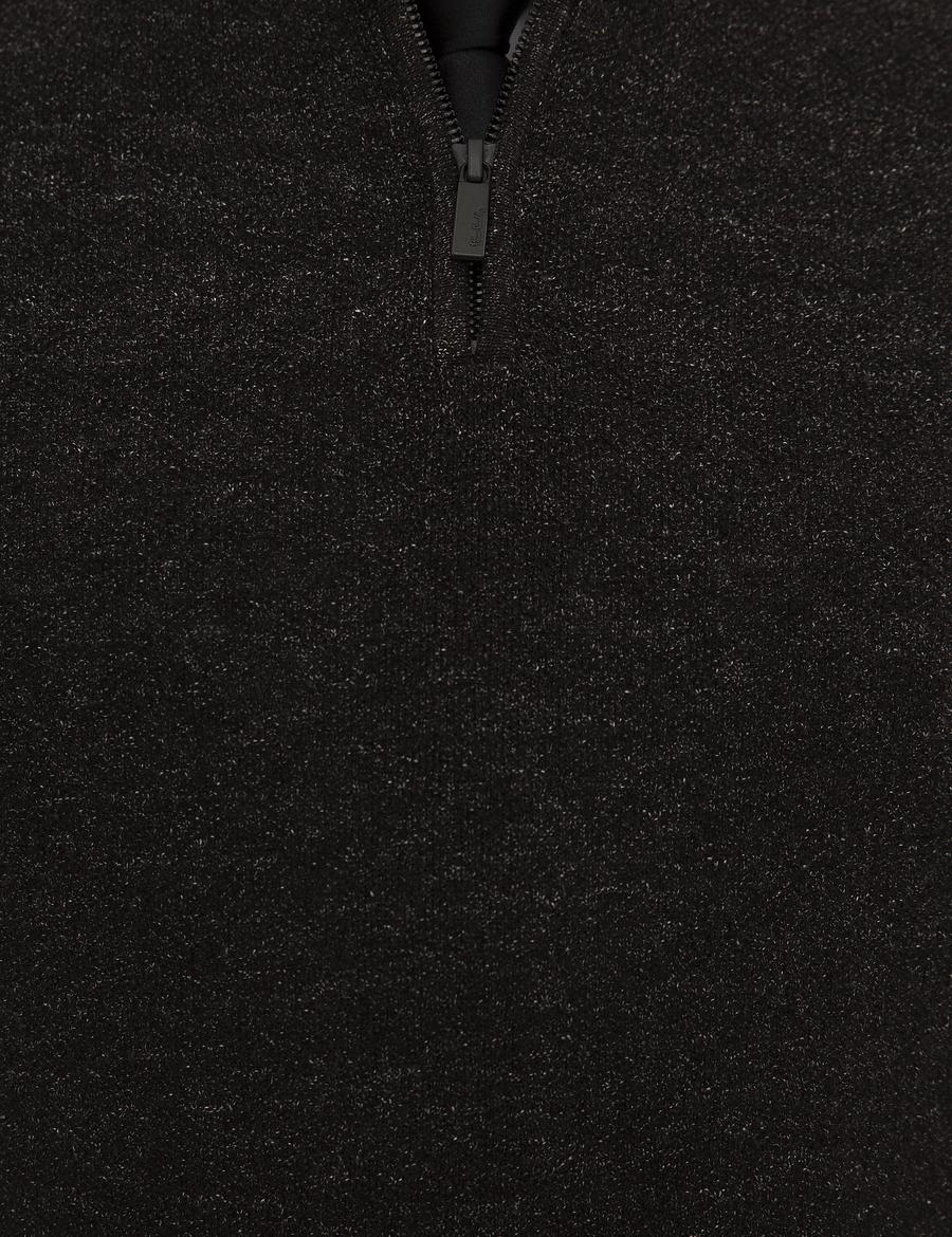 Siyah Slim Fit Kazak