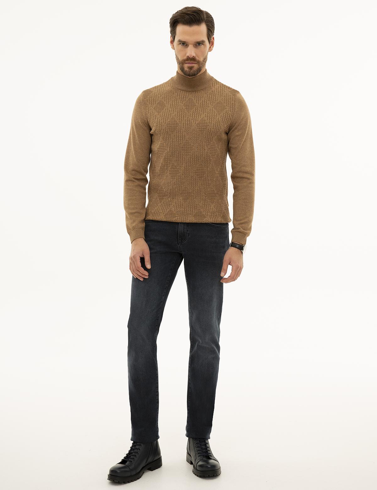 Camel Melanj Slim Fit Kazak - 50230090013