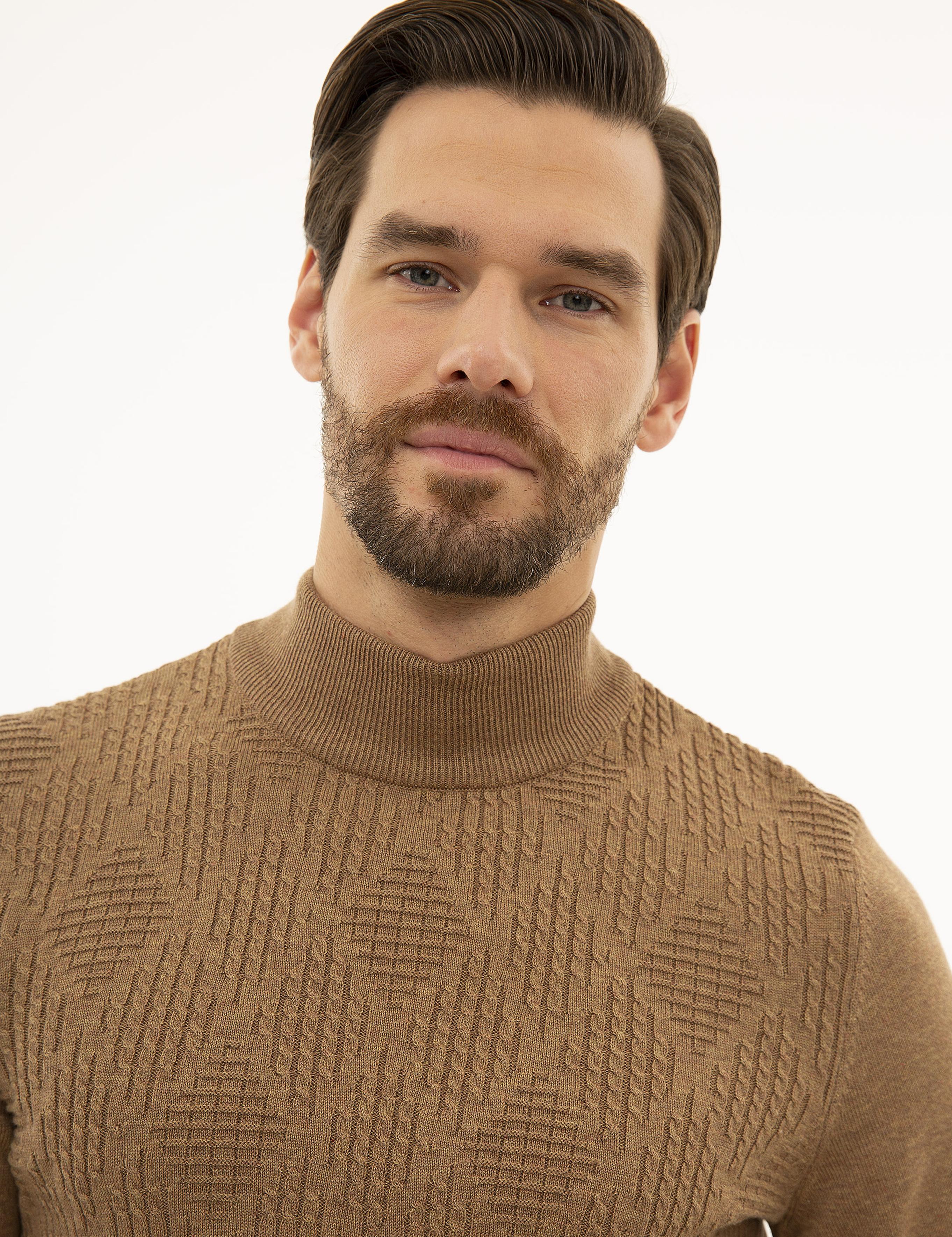 Camel Melanj Slim Fit Kazak