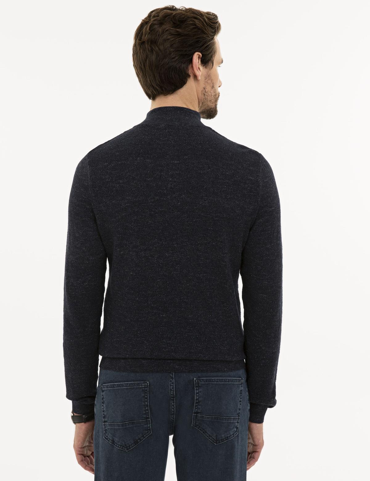 Lacivert Slim Fit Triko Kazak - 50228389009