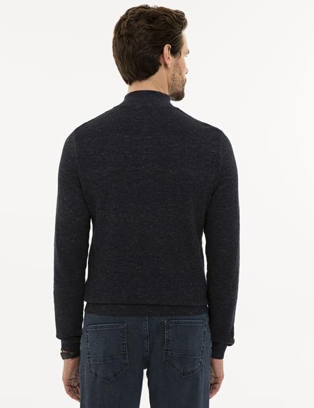 Lacivert Slim Fit Triko Kazak - 50228389009