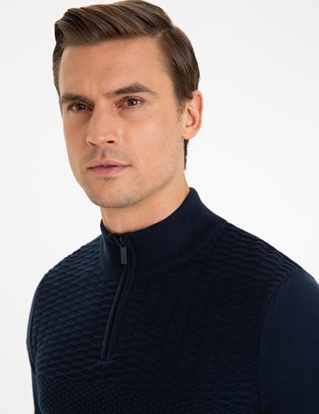 Lacivert Slim Fit Kazak - 50227831024