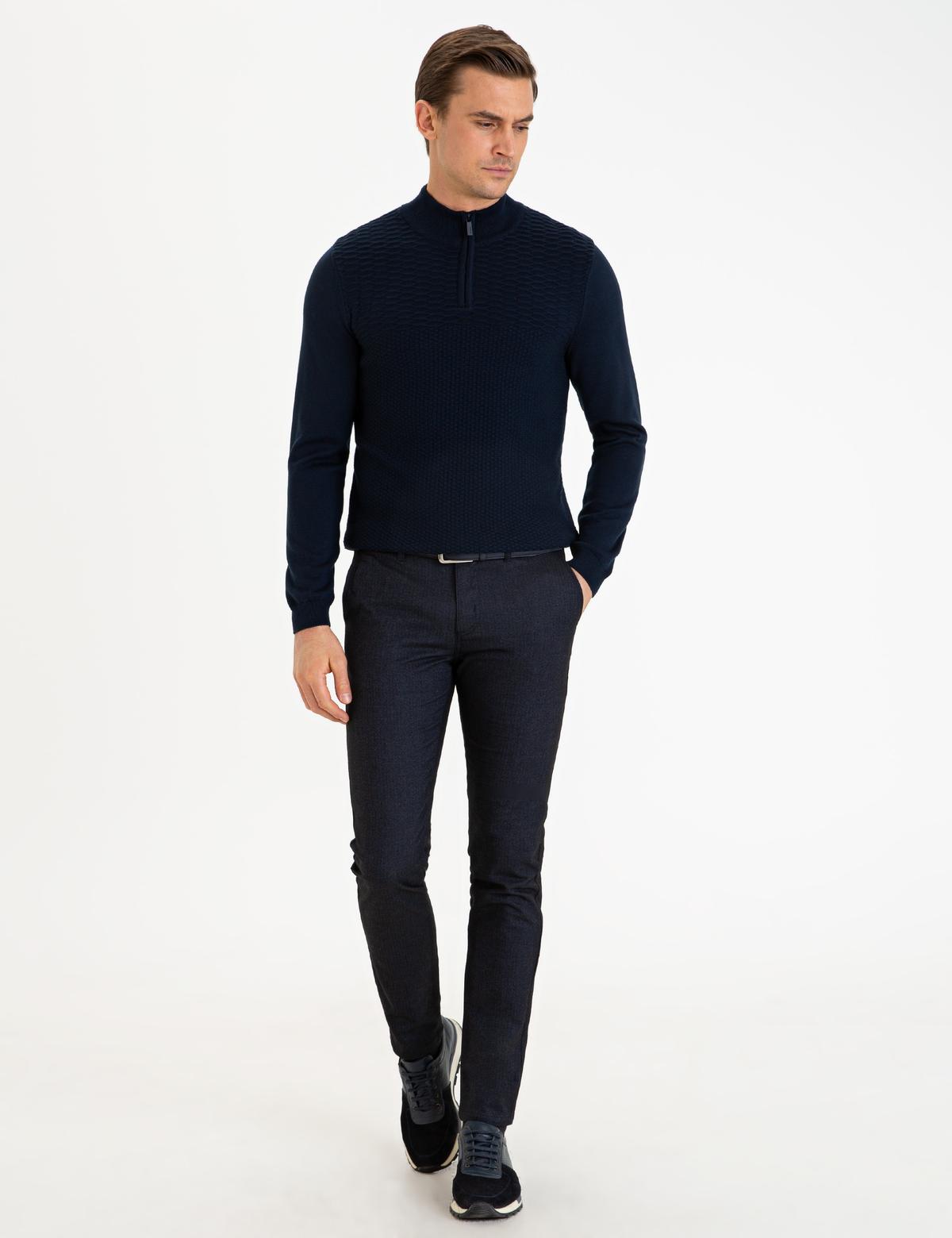 Lacivert Slim Fit Kazak - 50227831024