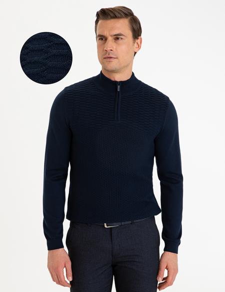 Lacivert Slim Fit Kazak - 50227831024