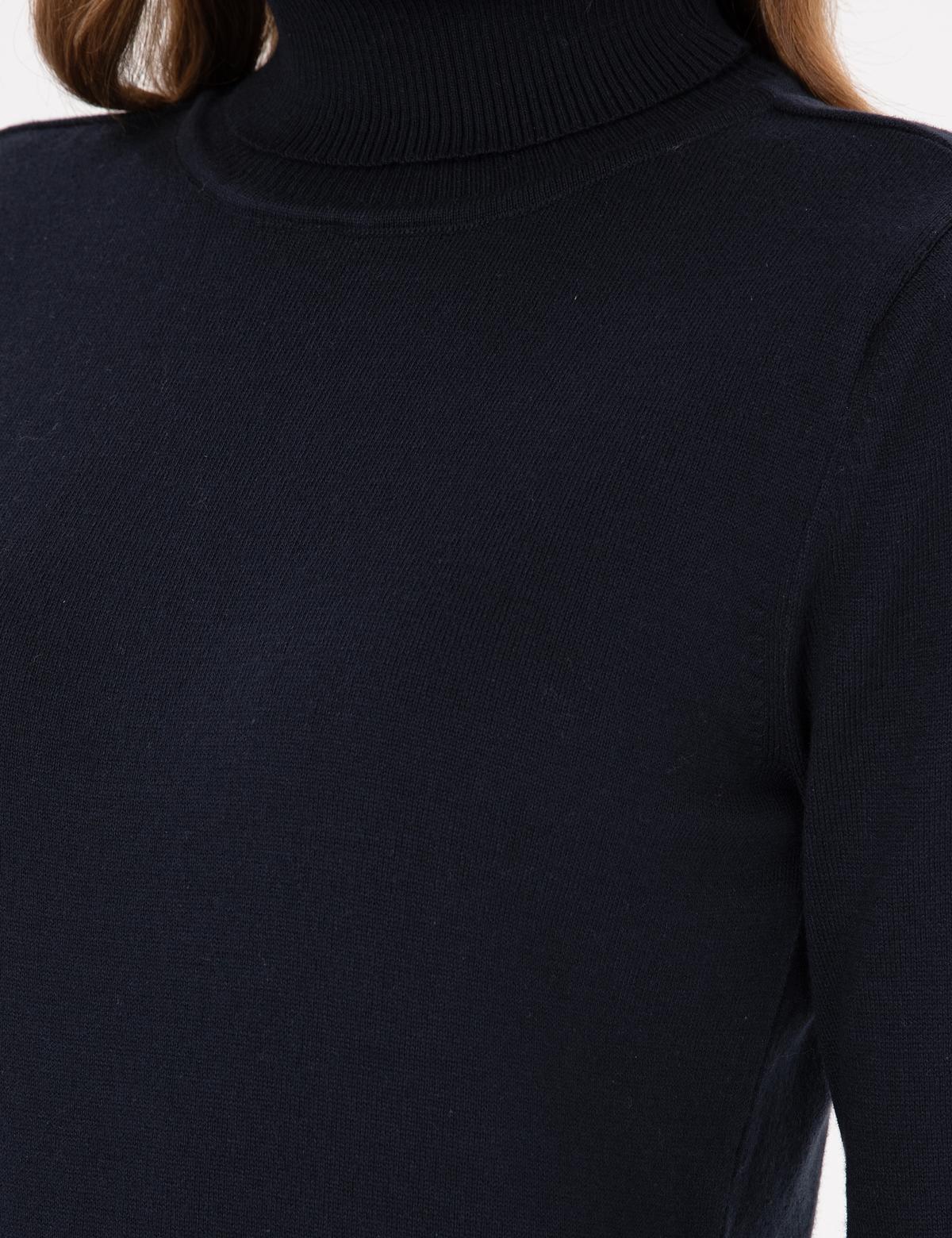 Lacivert Slim Fit Balıkçı Yaka Basic Kazak - 50300786046