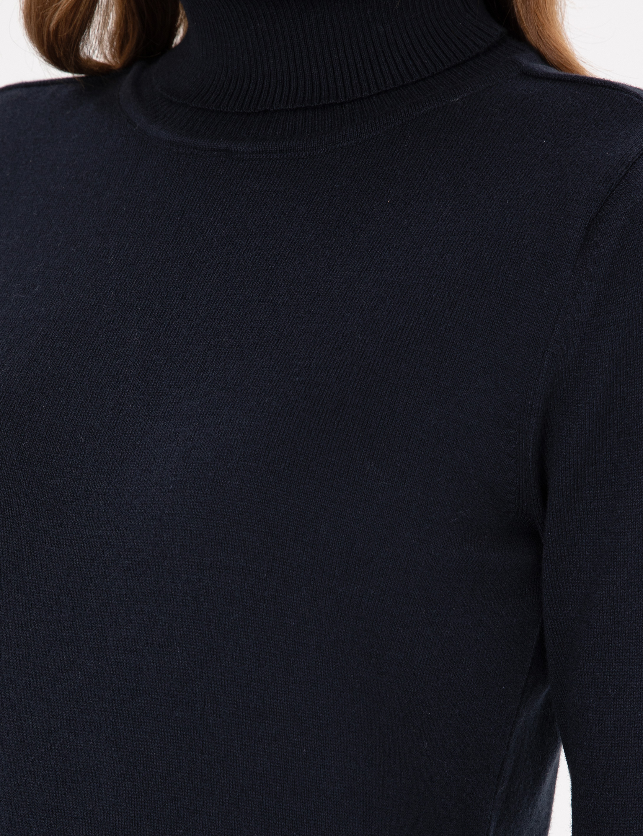 Lacivert Slim Fit Balıkçı Yaka Basic Kazak - Image 7