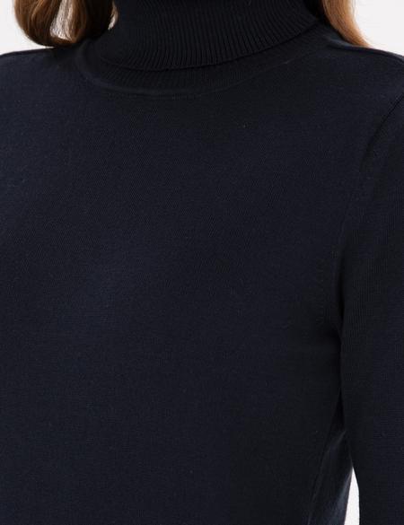 Lacivert Slim Fit Balıkçı Yaka Basic Kazak - 50300786046