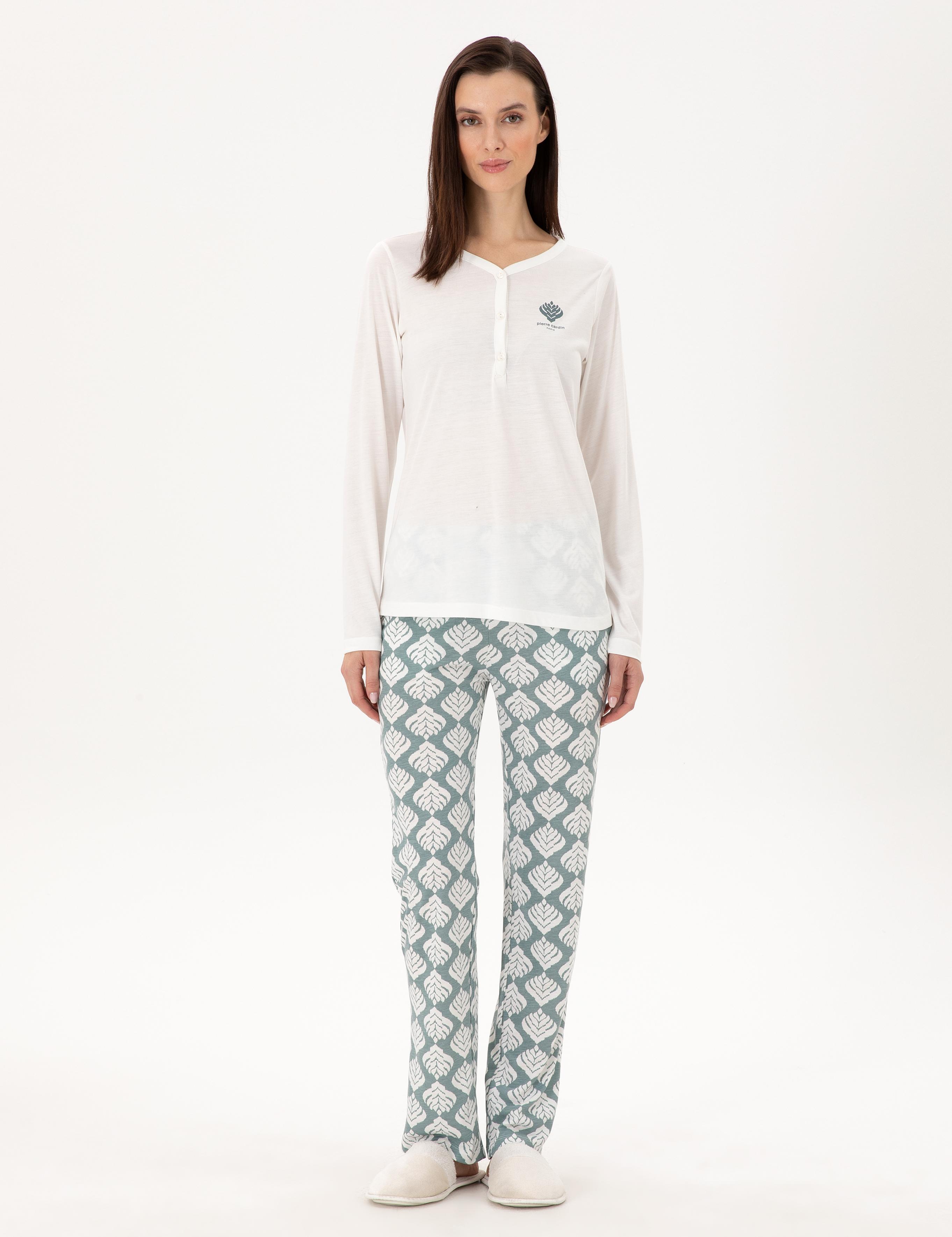 Krem Pijama Takımı