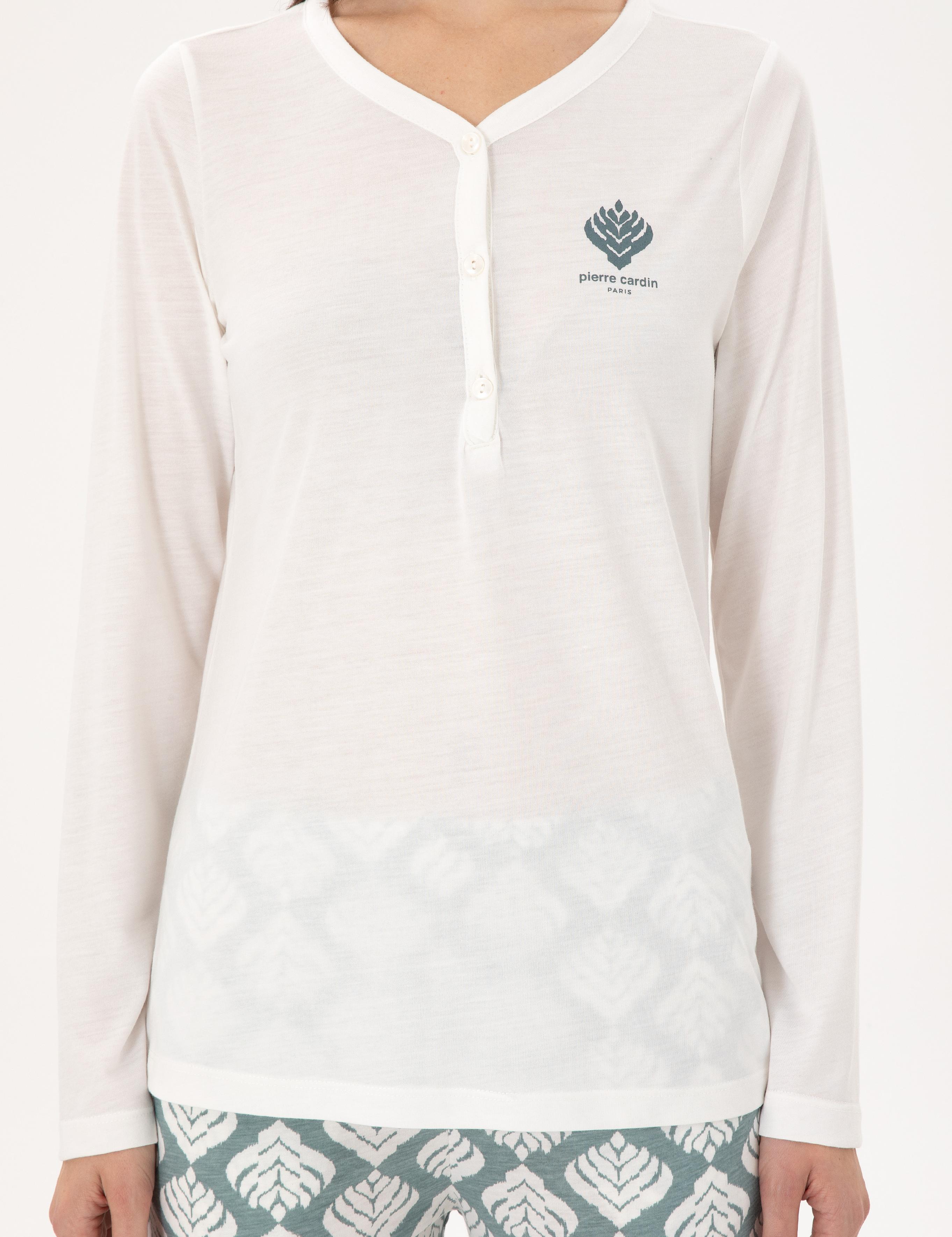 Krem Pijama Takımı