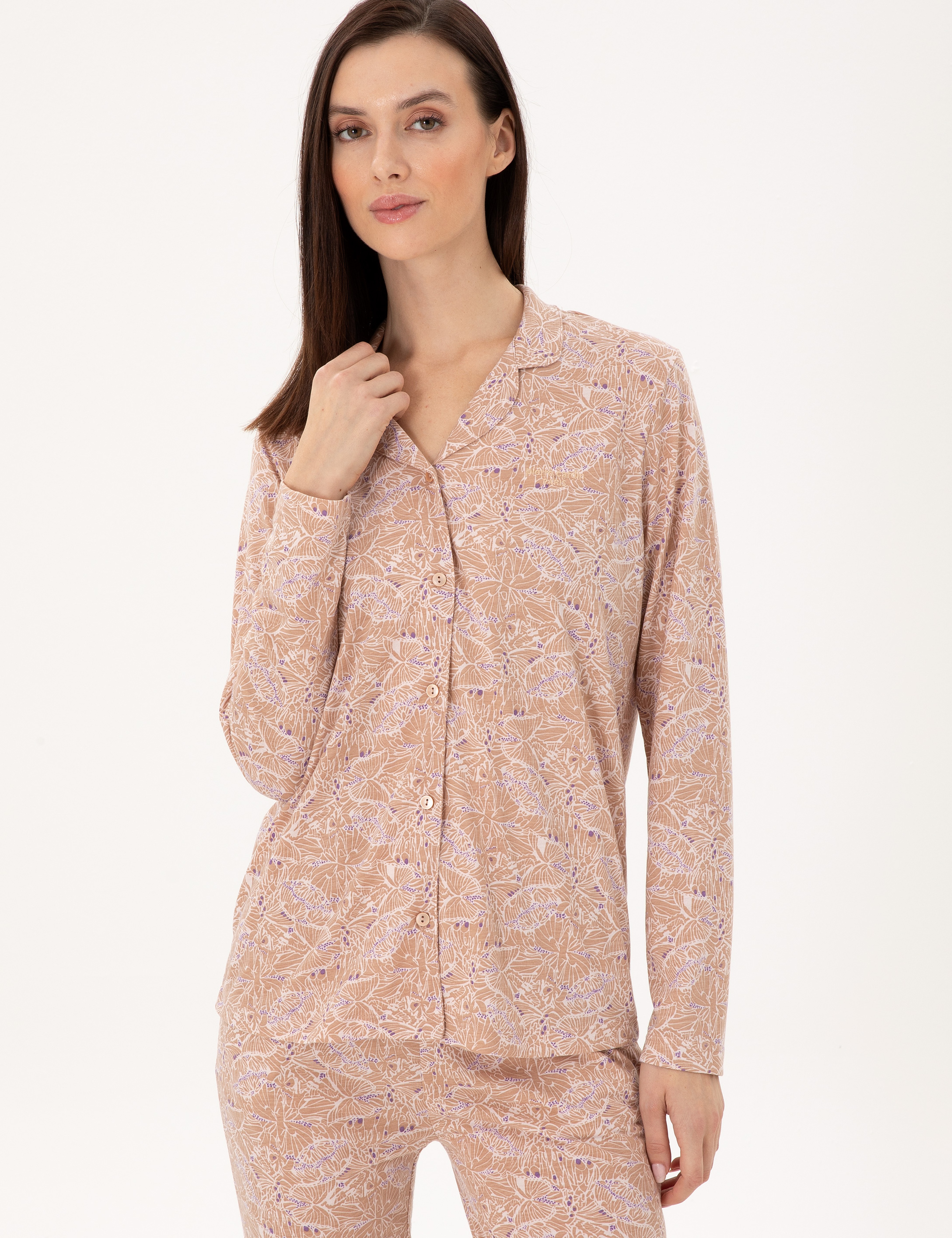 Vizon Gömlek Pijama Takımı - Image 3