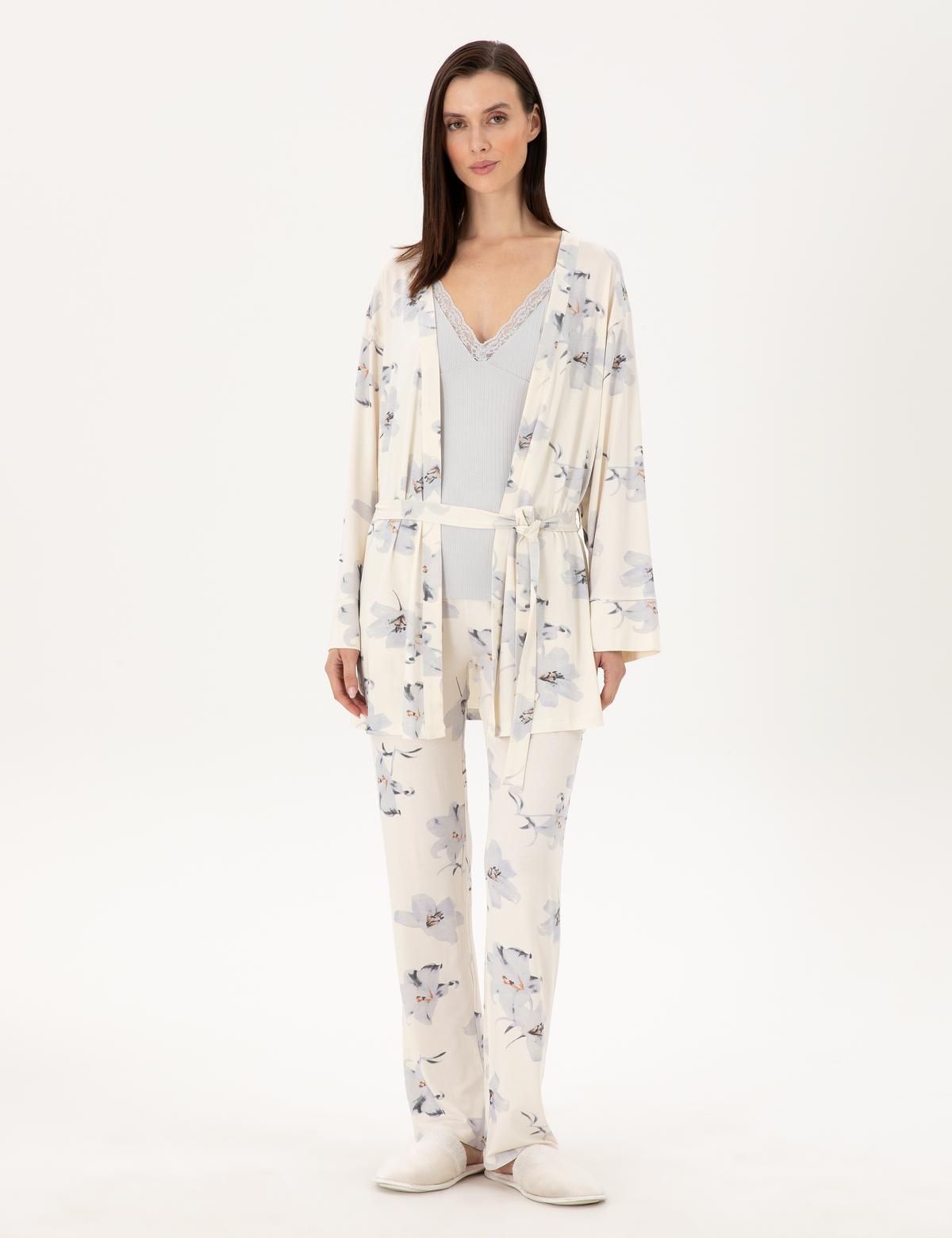 Mavi 3'lü Pijama Takımı